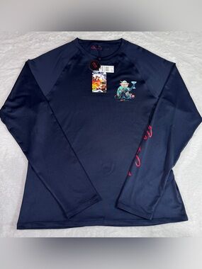 Robert Graham Performance Fishing Shirt Men’s Small Navy Long Sleeve UPF 50